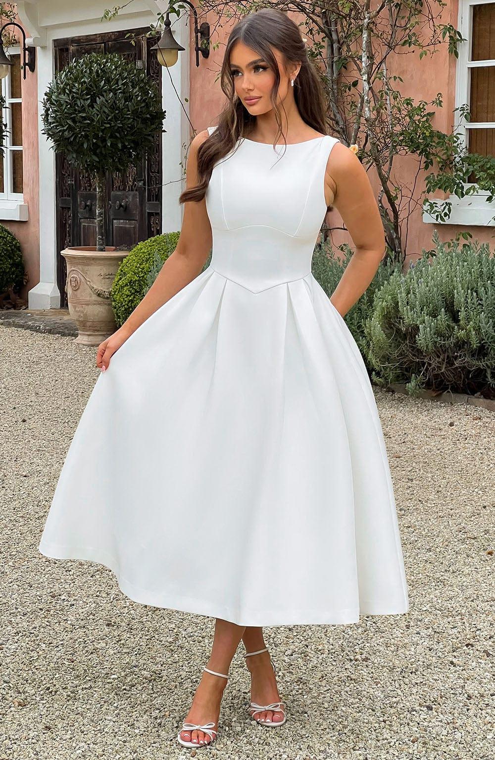 Clarabella Midi Dress - Ivory Product Image