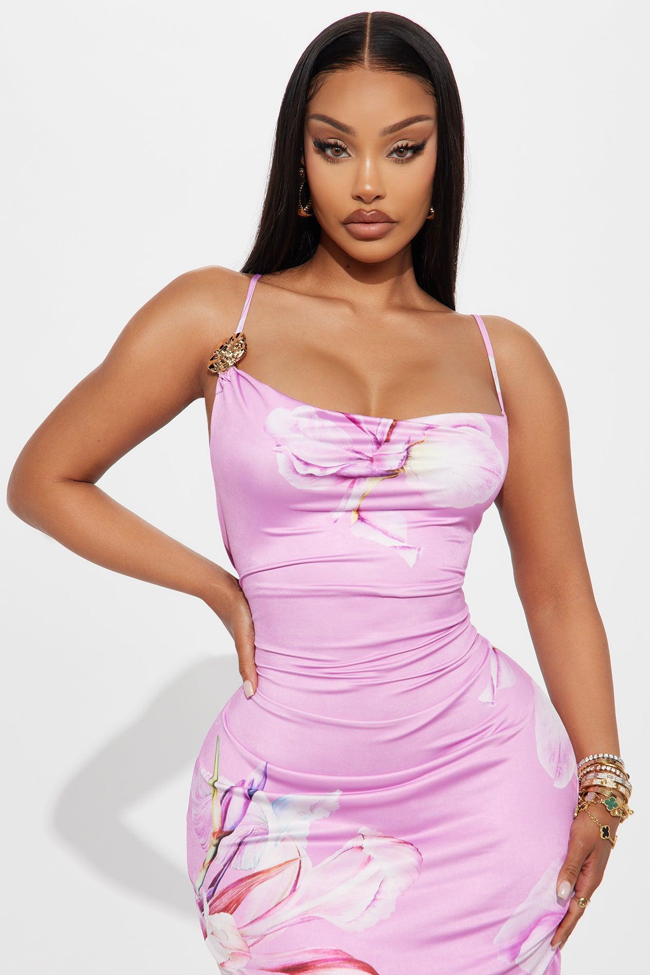 Summer Romance Floral Maxi Dress - Pink/combo Female Product Image