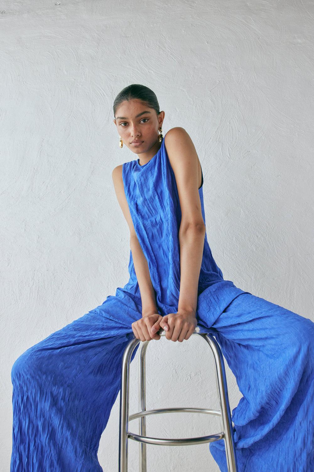 Aftersun Mini Dress Cobalt Product Image