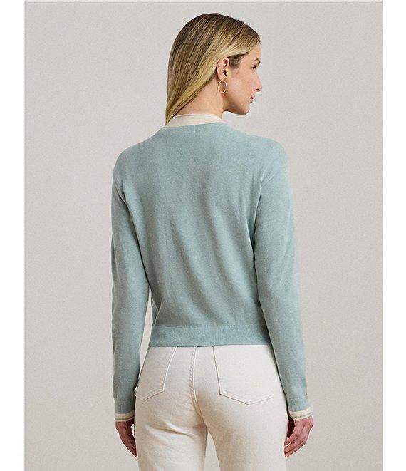 Lauren Ralph Lauren Knit V-Neck Long Sleeve Cardigan Product Image