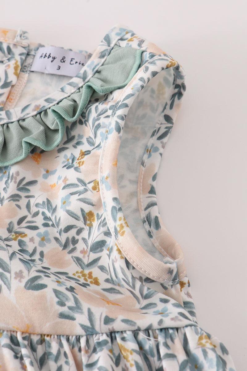 Bow applique print mom&me dress Product Image