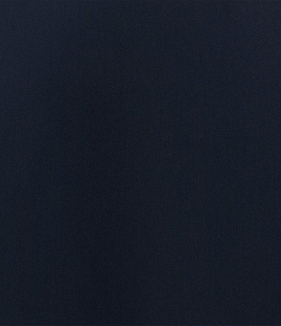 Caroline Rose Plus Size Julia Matte Crepe Round Neck 3/4 Ruffled Sleeve High-Low Hem Top Product Image