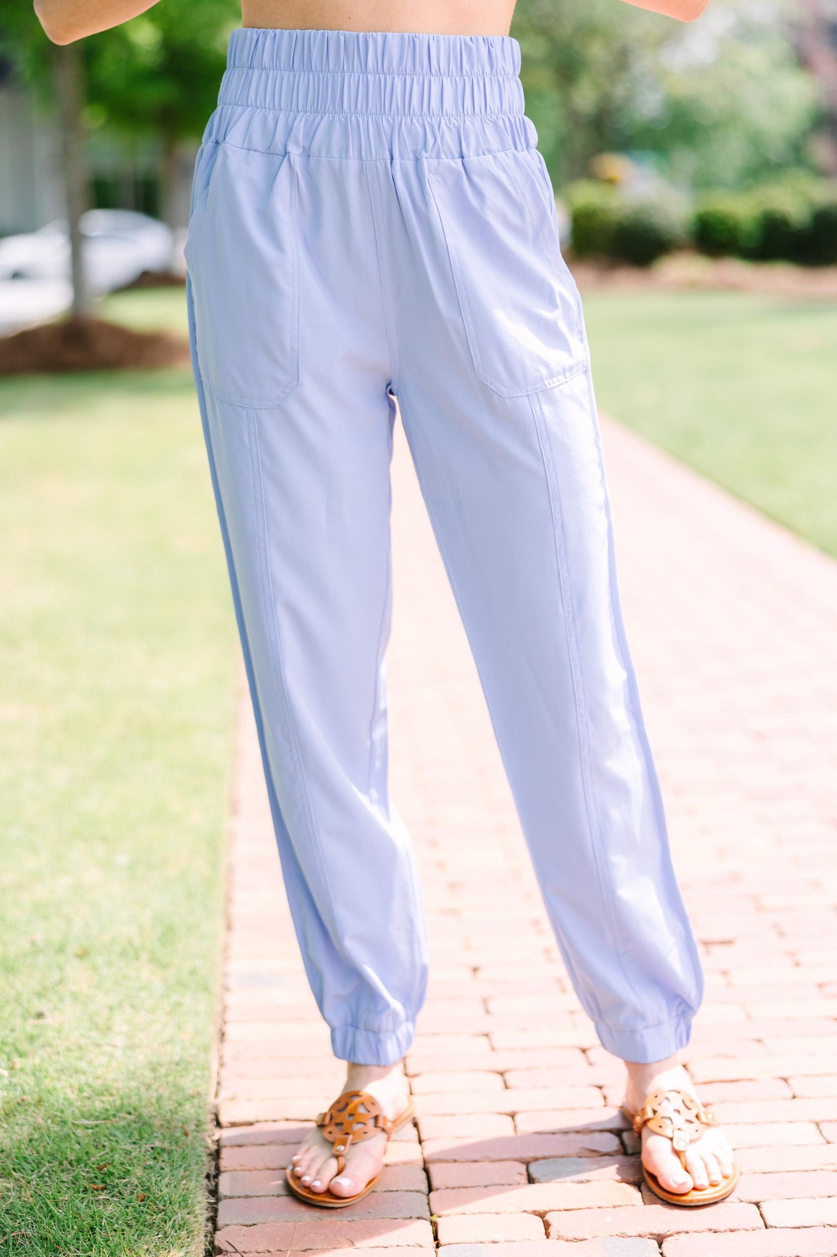 Right On Time Light Blue Joggers Female Product Image