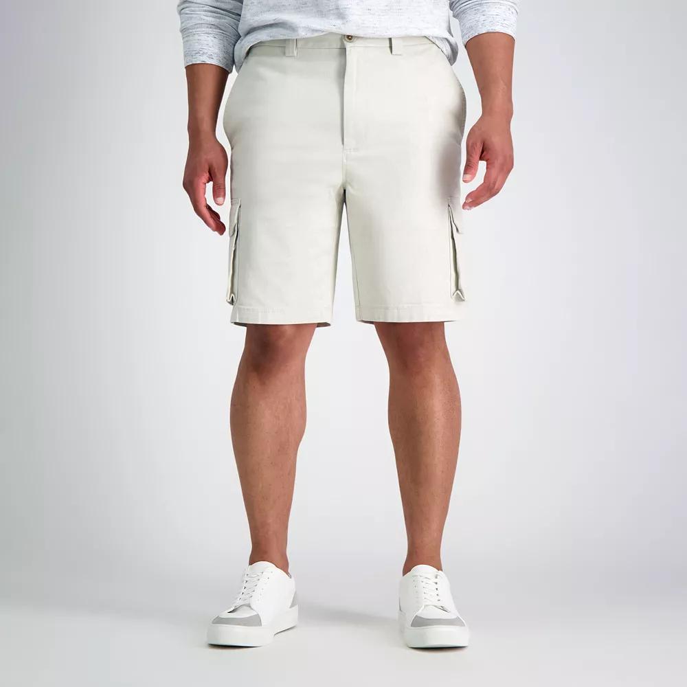 Mens Haggar 10 Straight-Fit Stretch Cargo Flat-Front Shorts Pink Product Image