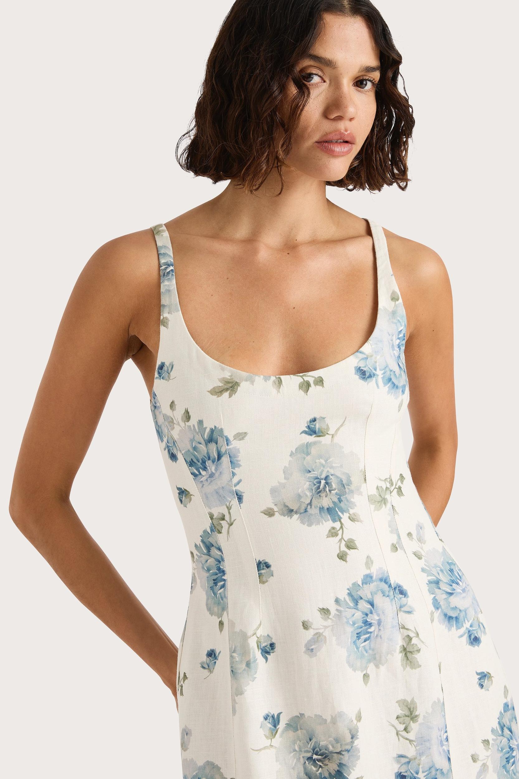 Blair Mini Dress Cecile Floral Pale Blue - Final Sale Product Image