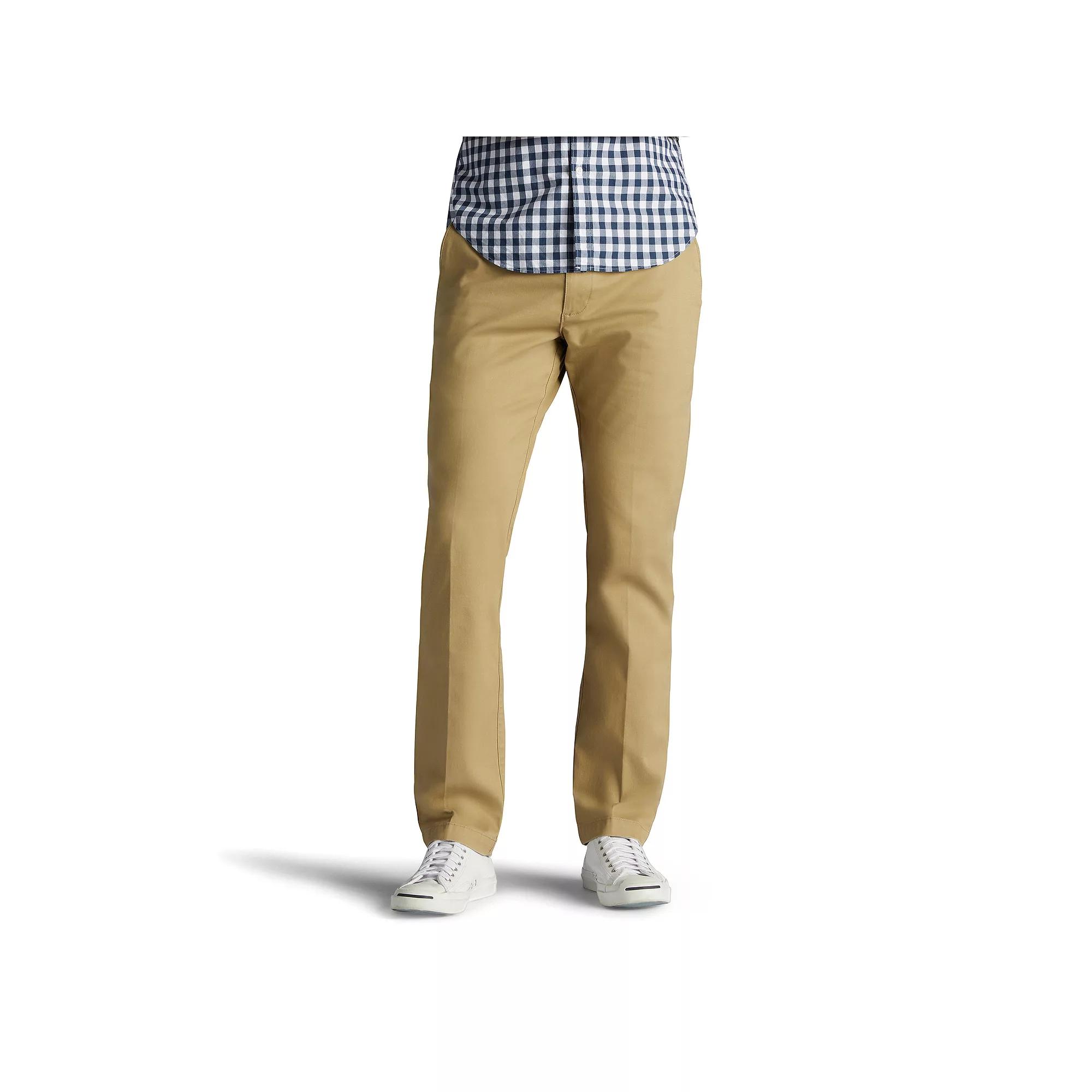 Mens Lee Performance Series Extreme Comfort Khaki Slim-Fit Flat-Front Pants Brown Product Image