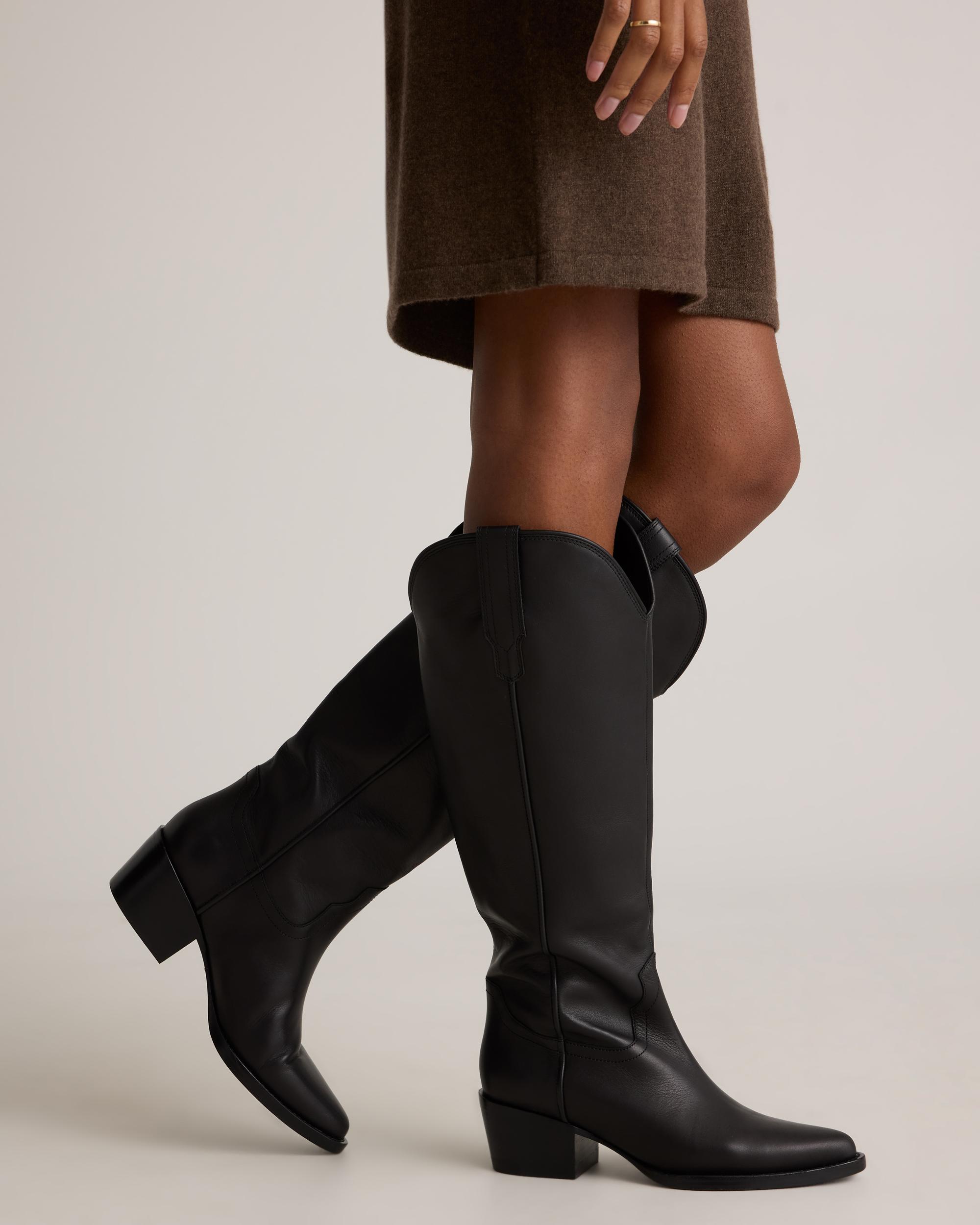 Quince | Women's Italian Leather Tall Western Boots Product Image