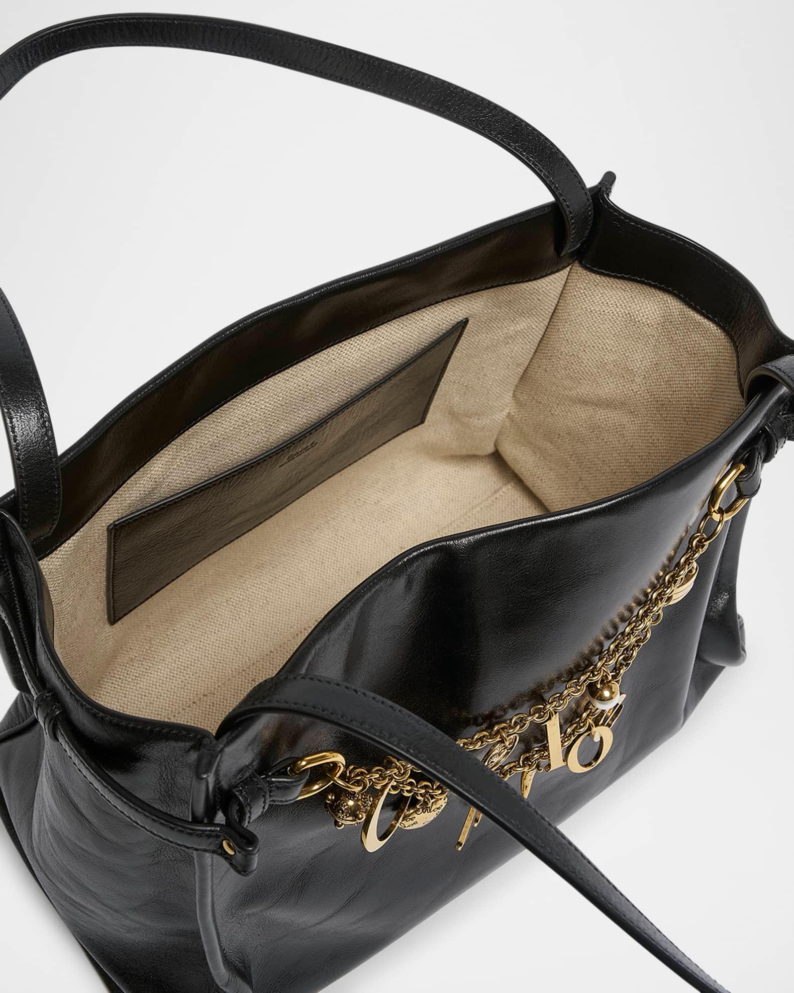 Logo Charms Tote Bag in Shiny Leather  Product Image