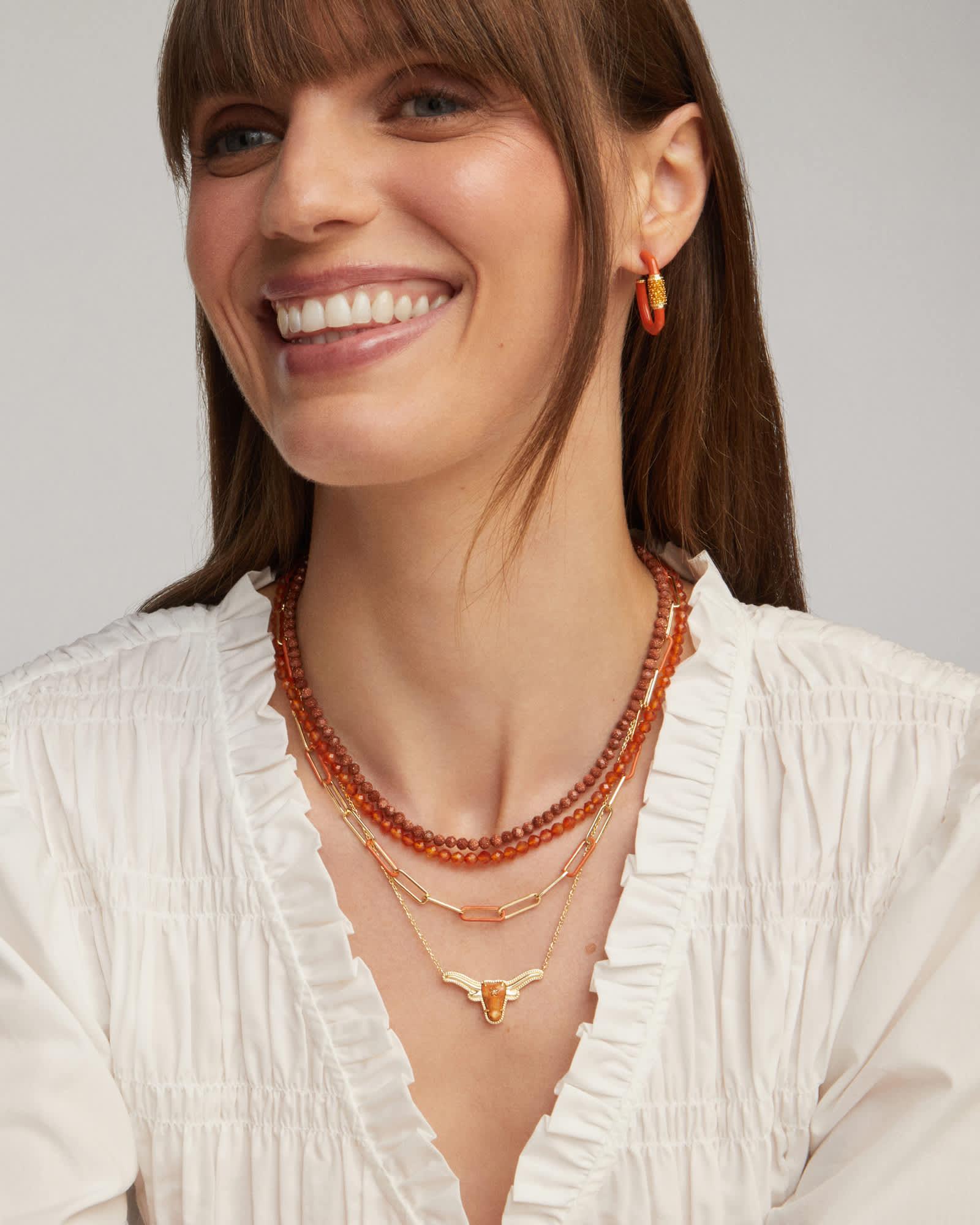 Longhorn Gold Short Pendant Necklace Product Image