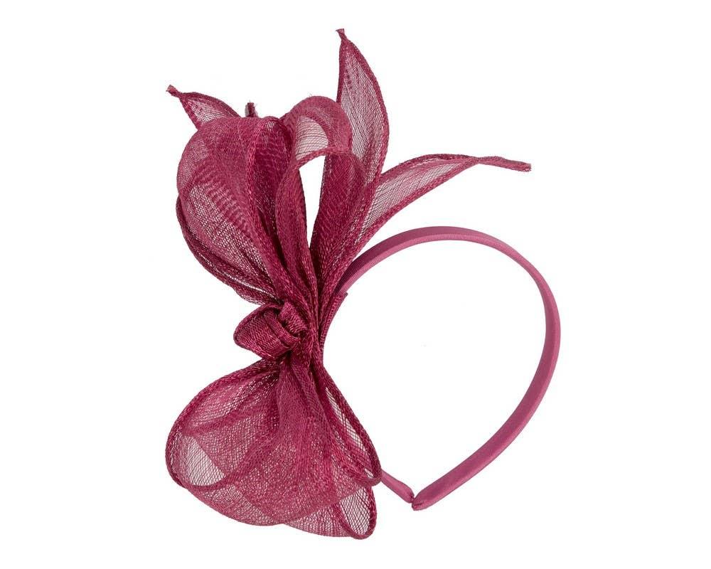 Sinamay bow fascinator - Navy Product Image