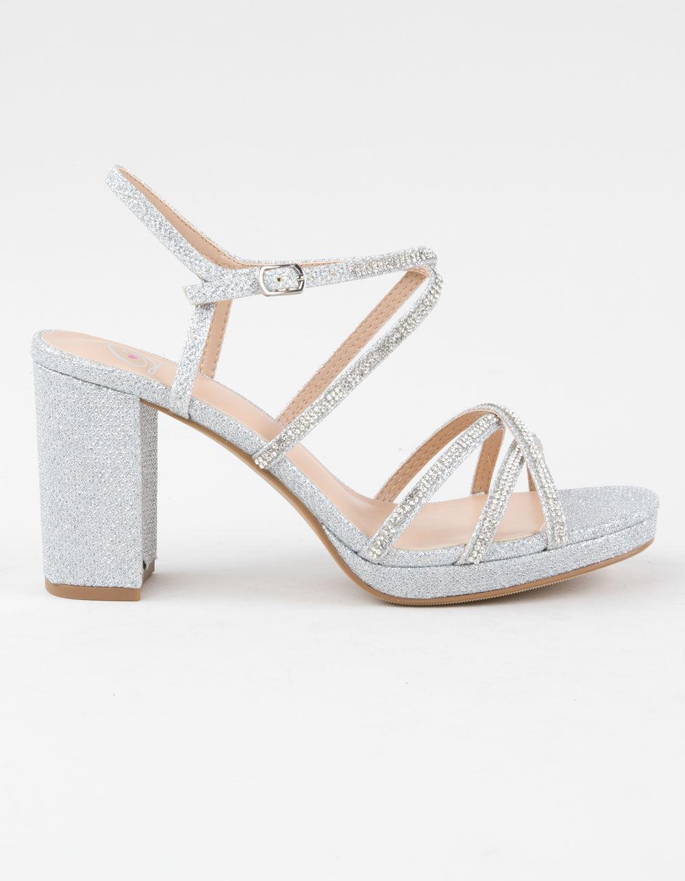 SODA Envoy Womens Platform Heels - SILVER Product Image