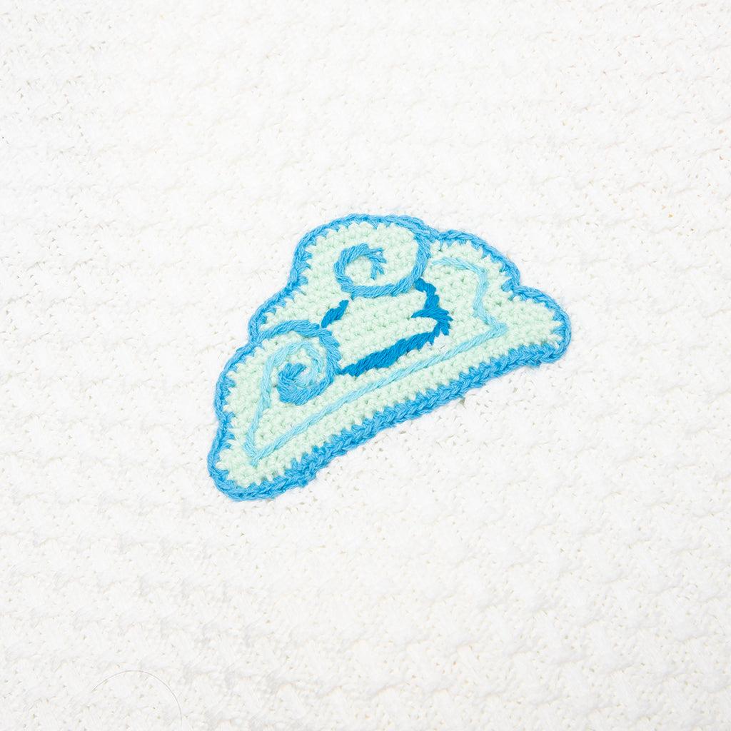 Crochet Shirt With Patches - White Male Product Image