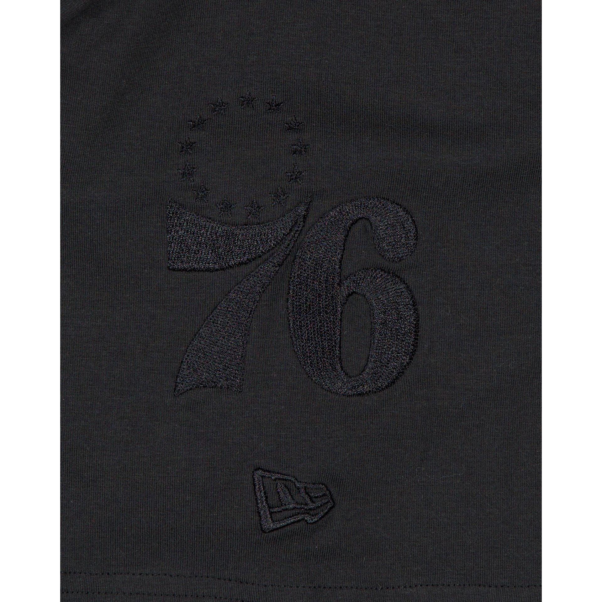 Philadelphia 76ers Black on Black Logo Select T-Shirt Male Product Image