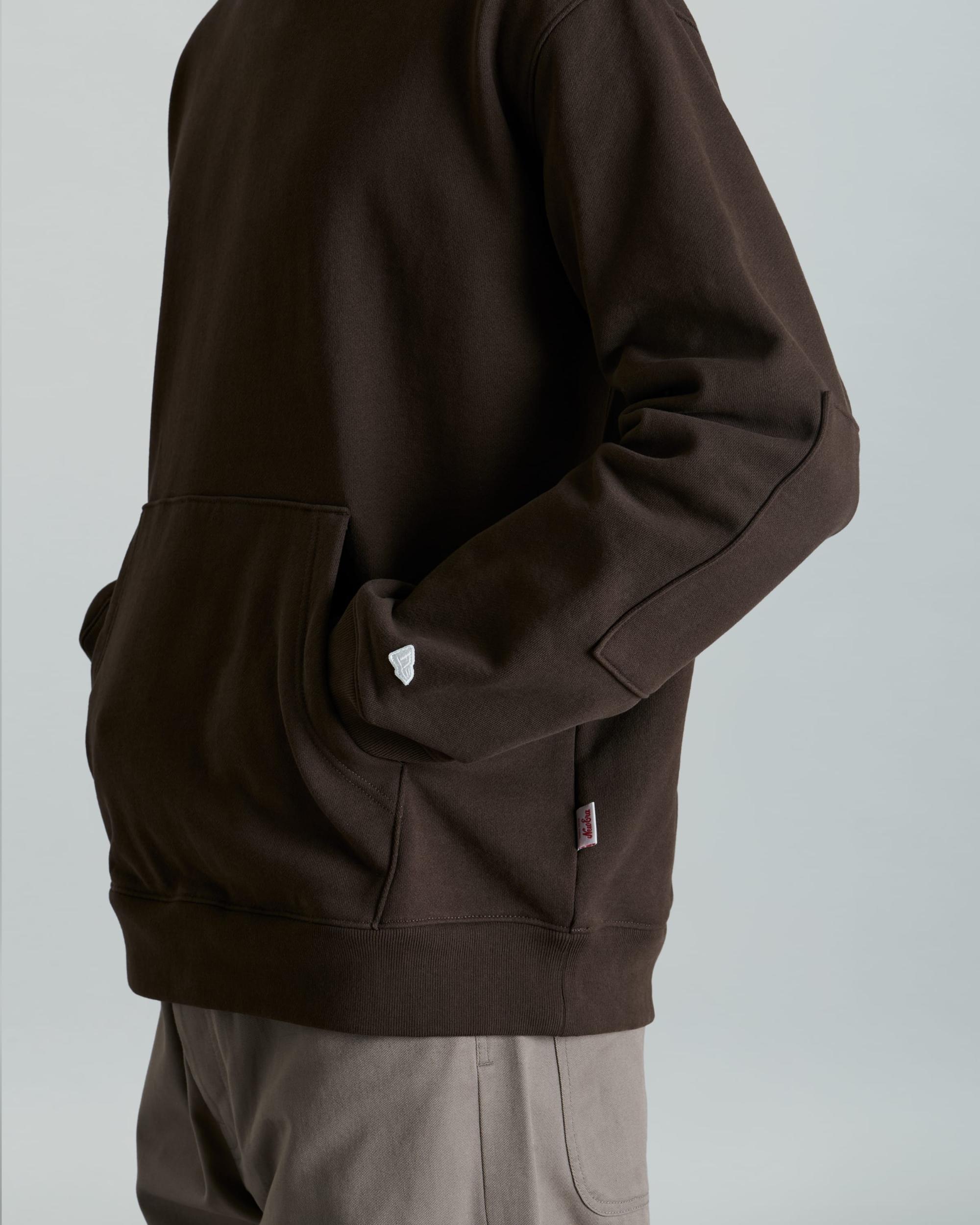 Amherst Corporal Walnut Snap Hoodie Male Product Image