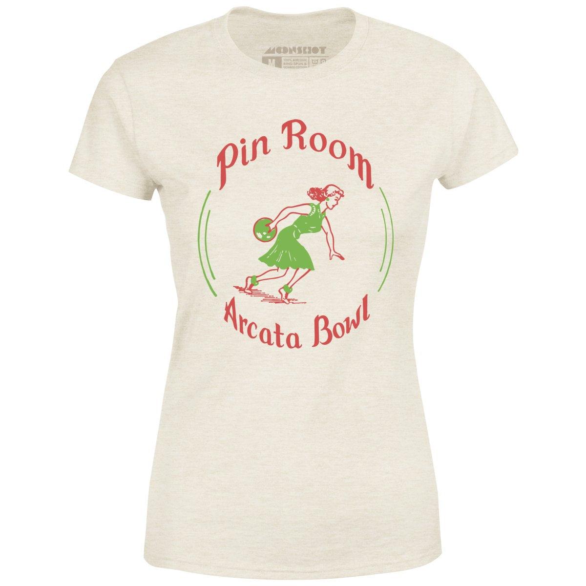 Arcata Bowl Pin Room - Arcata, CA - Vintage Bowling Alley - Women's T-Shirt Female Product Image
