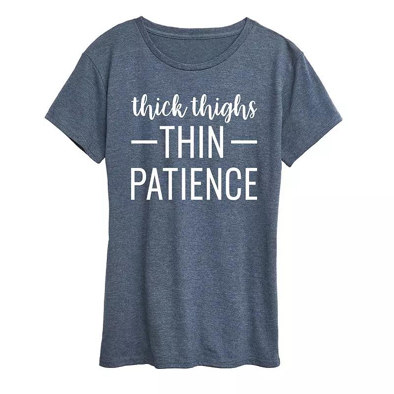 Women's Thick Thighs Thin Patience Graphic Tee,  Product Image