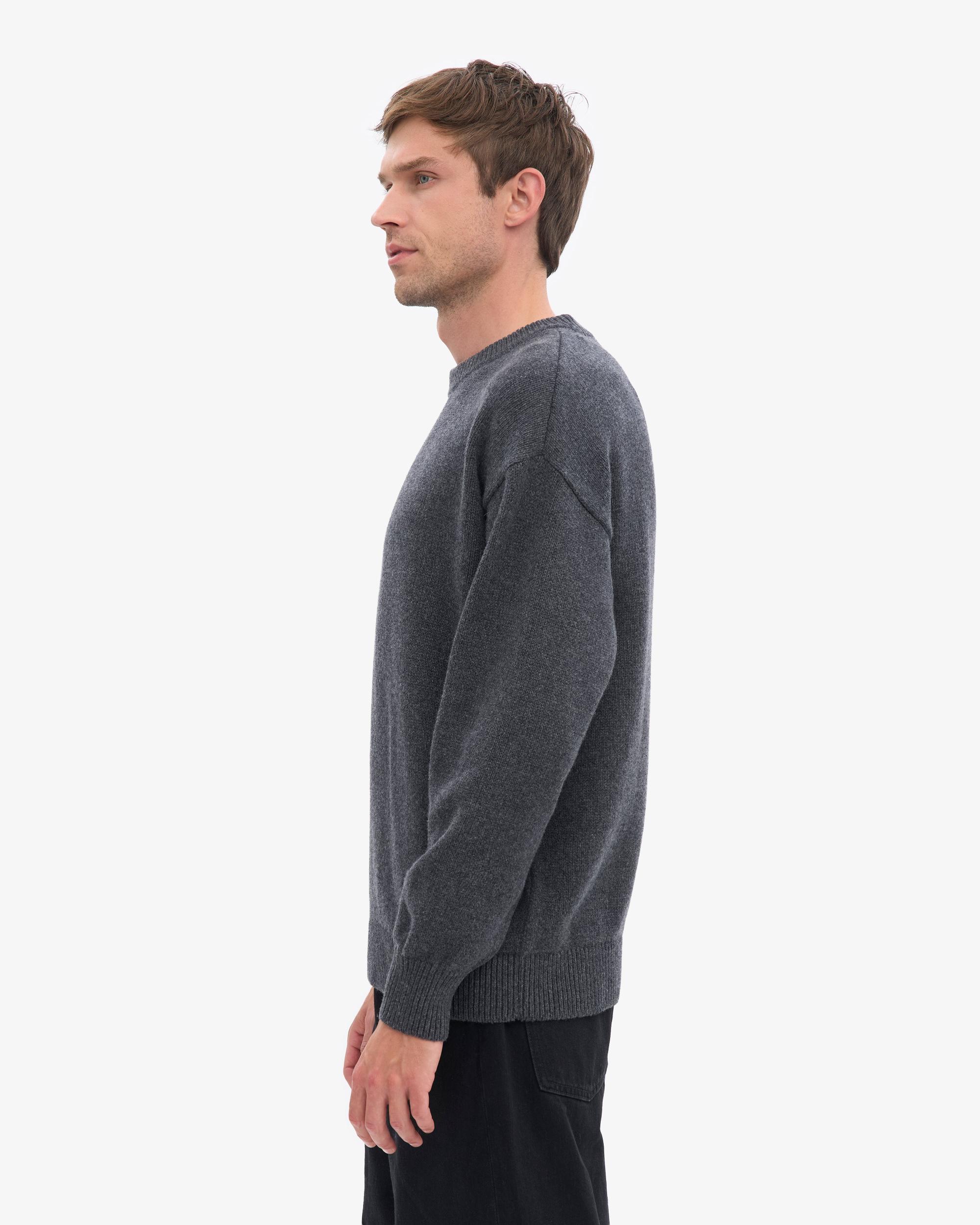 Oversized Merino Wool Crew - Dusty Olive Product Image