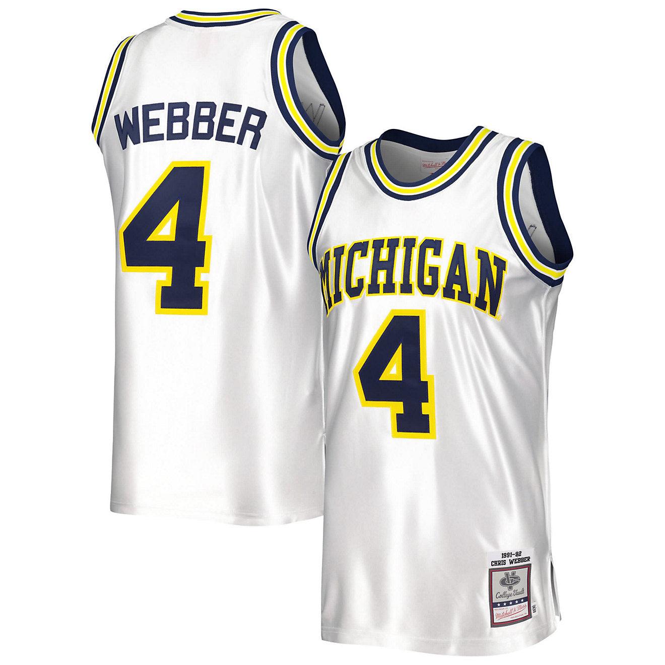 Men's Mitchell & Ness Chris Webber White Michigan Wolverines Authentic Jersey, Size: Small Product Image
