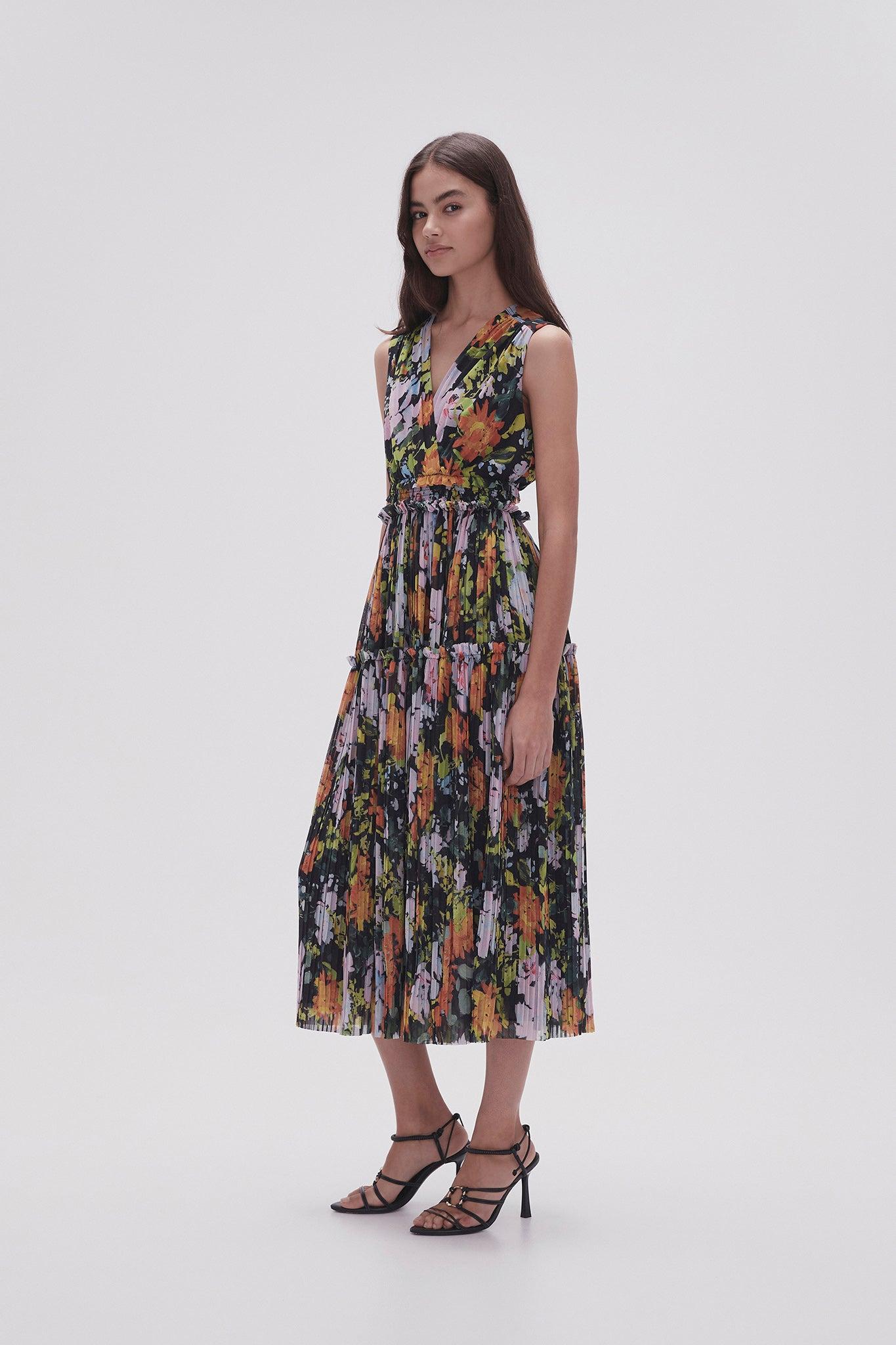 Marlowe Shirred Midi Dress Product Image