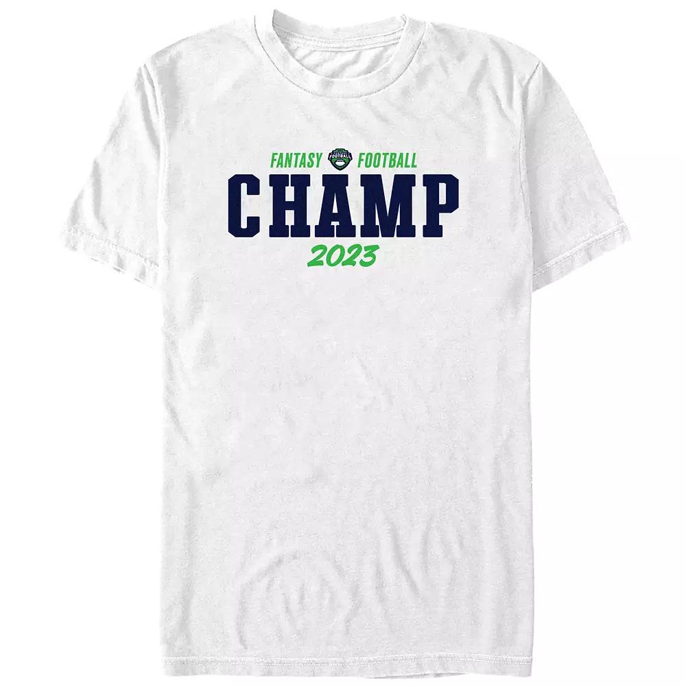 Men's ESPN Fantasy Football 2023 Champ Graphic Tee, Size: Large, White Product Image