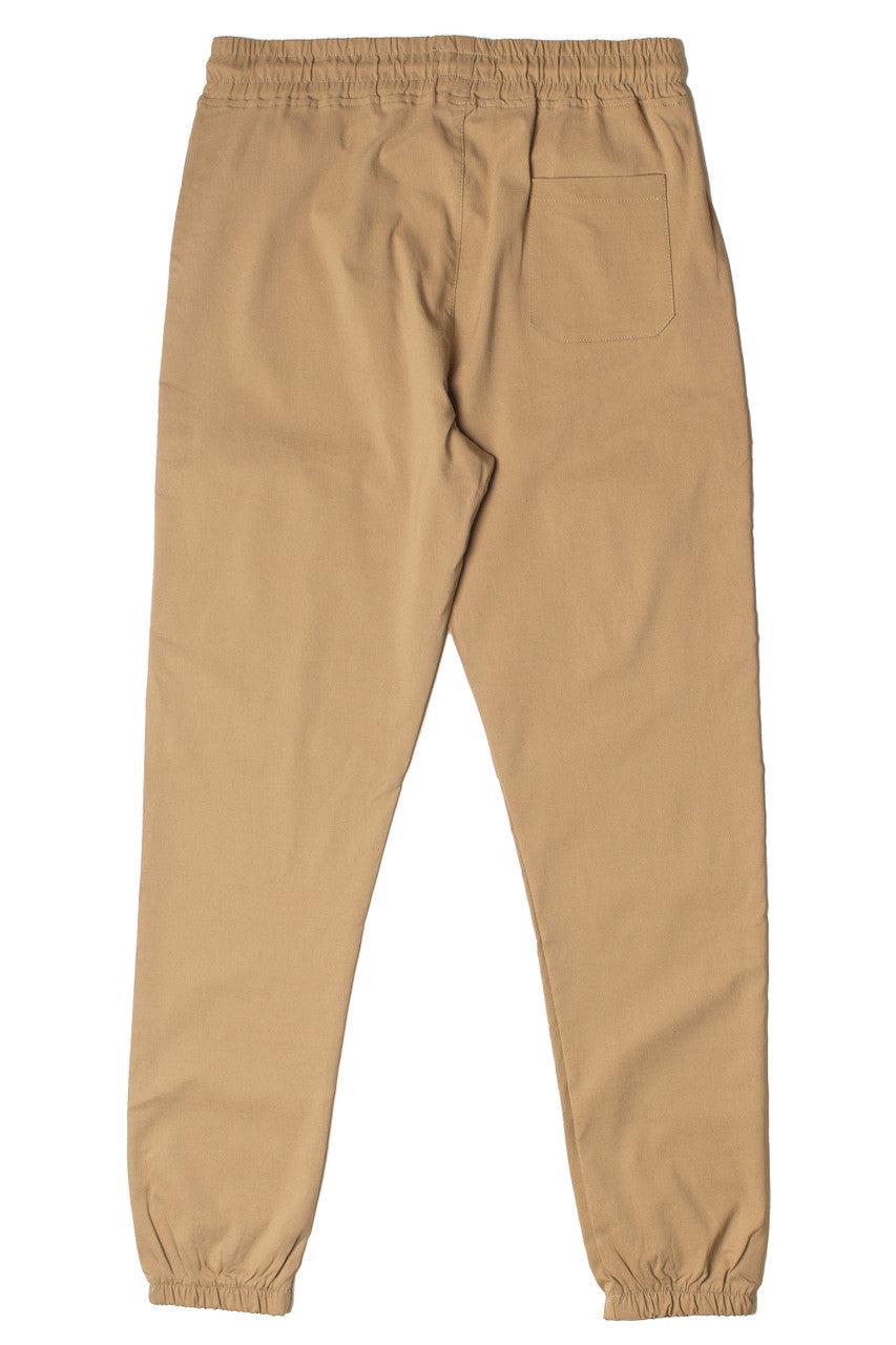 Khaki Twill Cargo Joggers Product Image