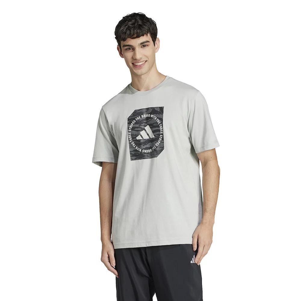 Men's adidas Camouflage Logo Tee, Size: XXL, Wonder Silver Product Image