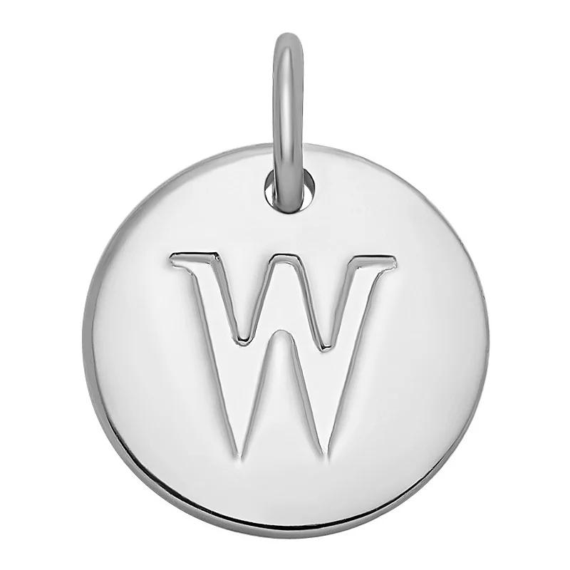 PRIMROSE Sterling Silver Letter Disc Charm, Women's, Sterling Silver F Product Image