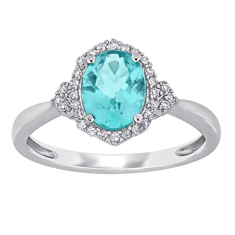 Stella Grace 10k White Gold 1/8 Carat T.W. Diamond & Apatite Ring, Women's, Size: 6, 10k Whgold Product Image