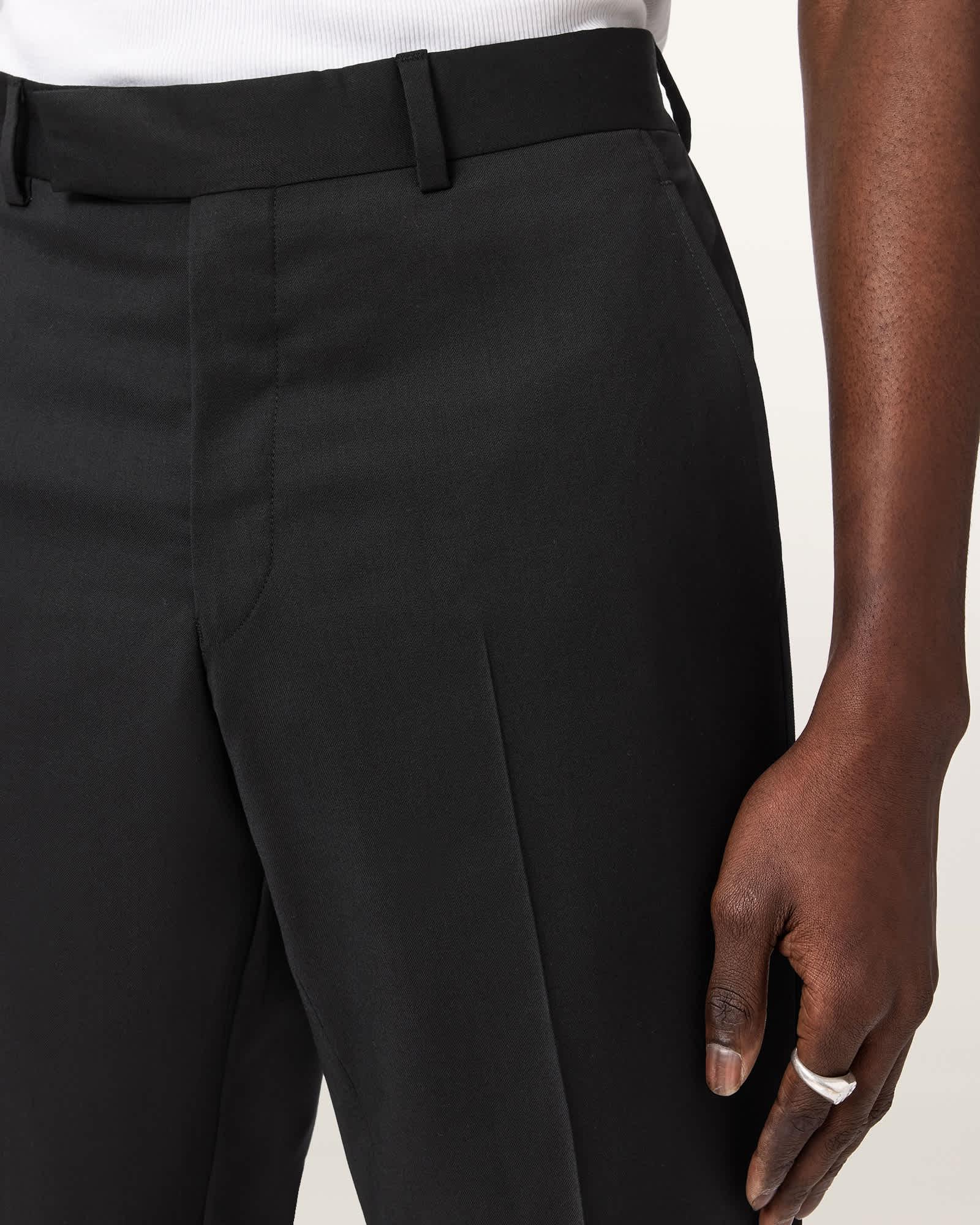 Clyston Slim Fit Pants Black | ALLSAINTS US Product Image