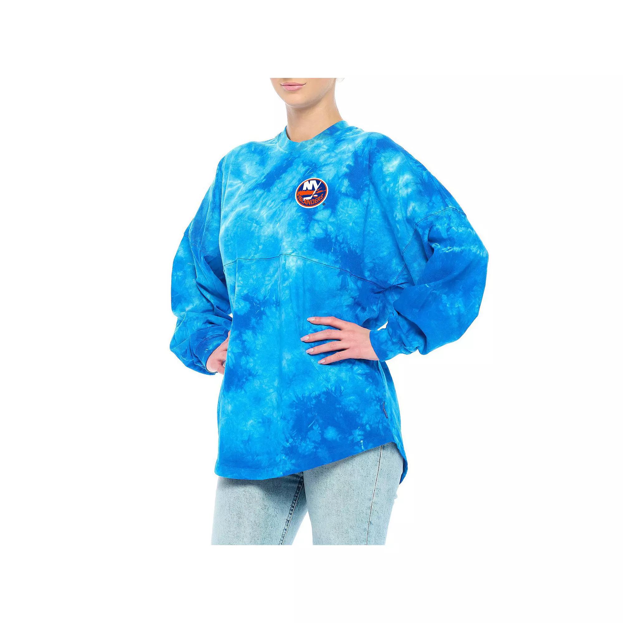 Women's Fanatics Branded Royal New York Islanders Crystal-Dye Long Sleeve T-Shirt, Size: Small, Isl Blue Product Image