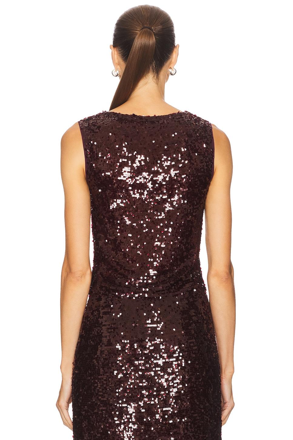 Sequin Cowl Neck Top Lapointe Product Image