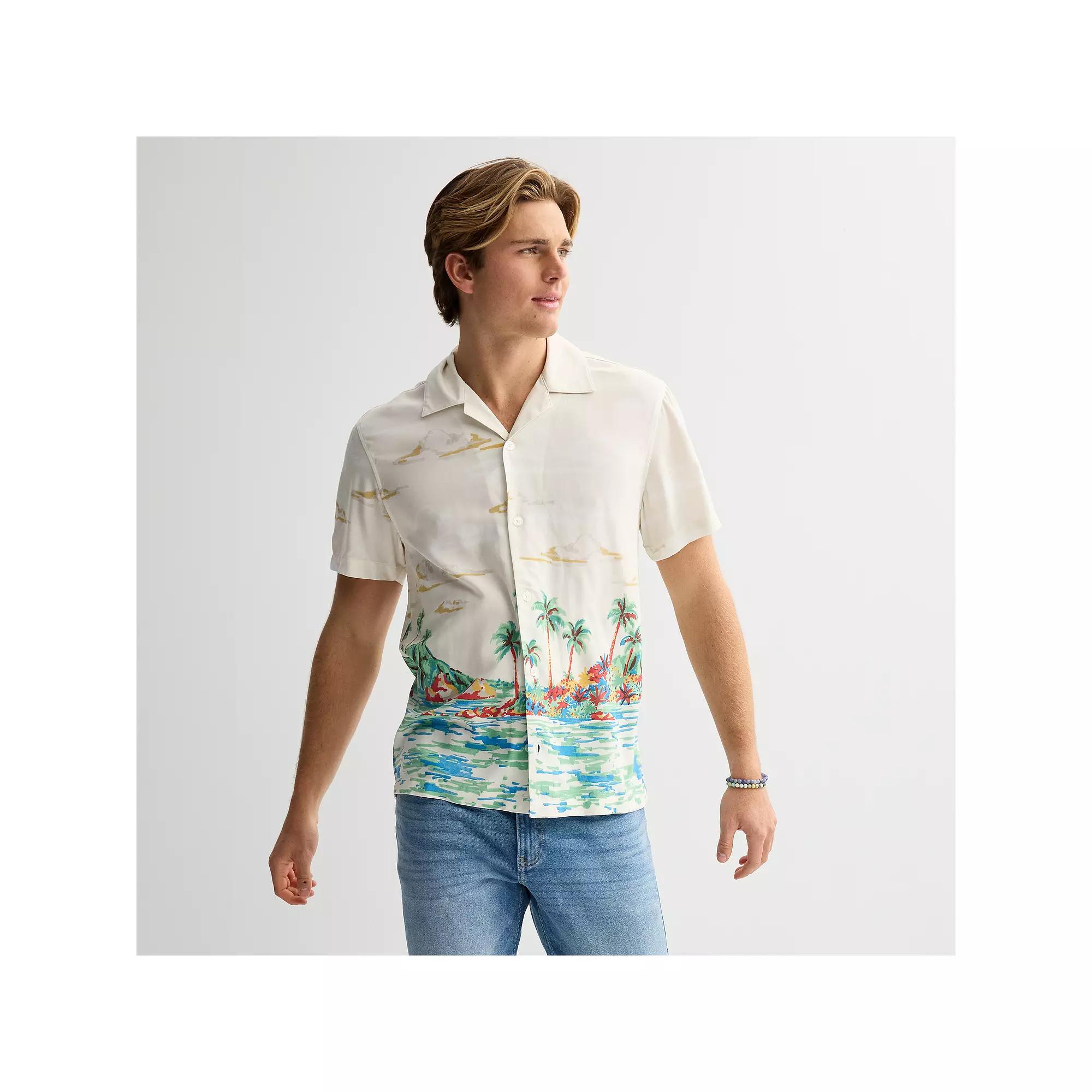 Men's Trinity Coast Camp Shirt, Size: XXL, Natural Product Image