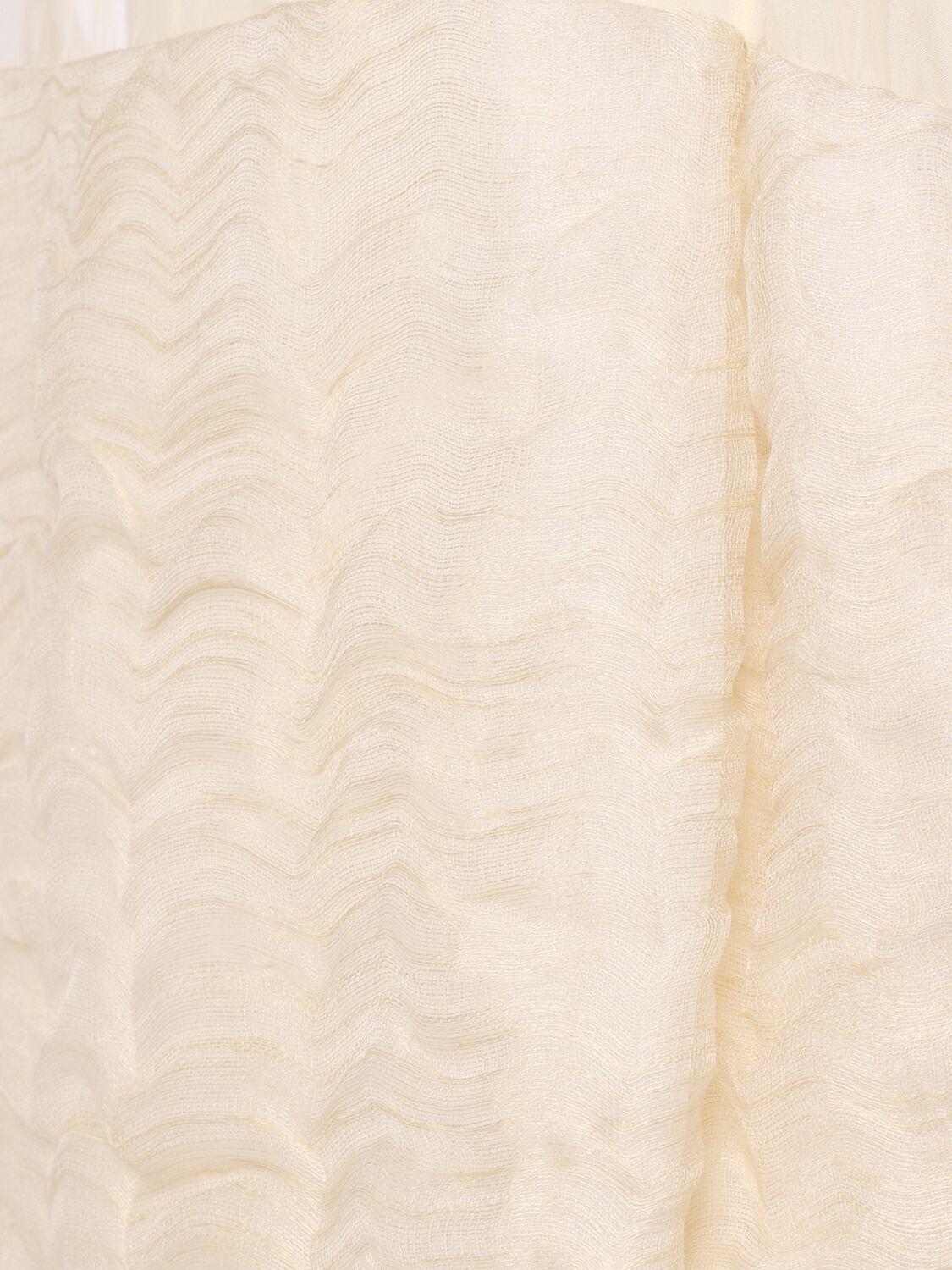 KHAITE Blair Linen And Silk-blend Minidress In White Product Image