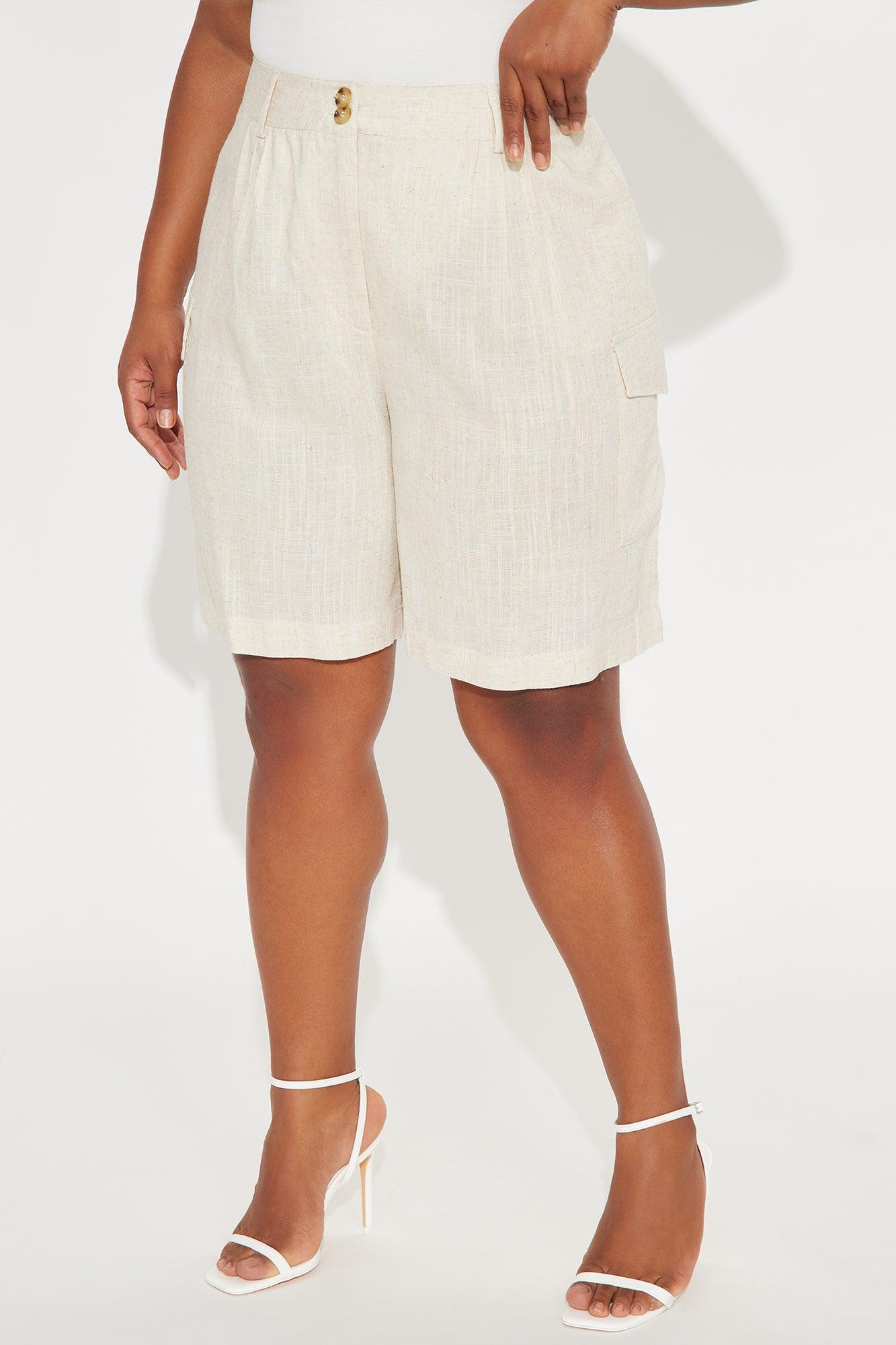 Next To You Linen Short - Khaki Product Image