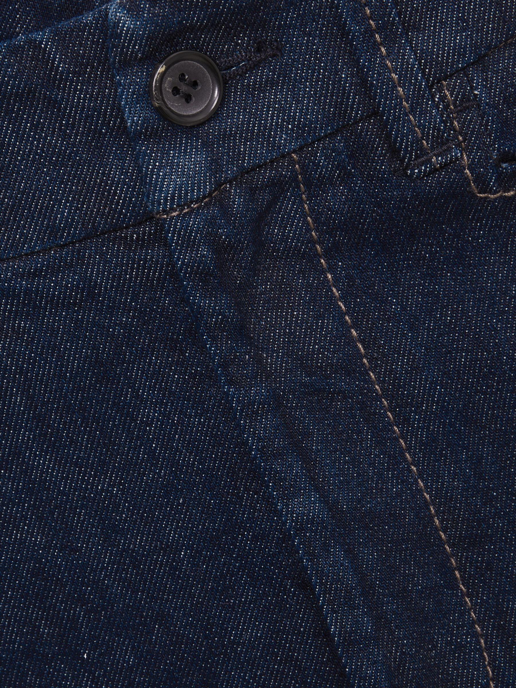 Paige High Rise Wide Leg Jeans in Edinburgh Dark Blue Product Image