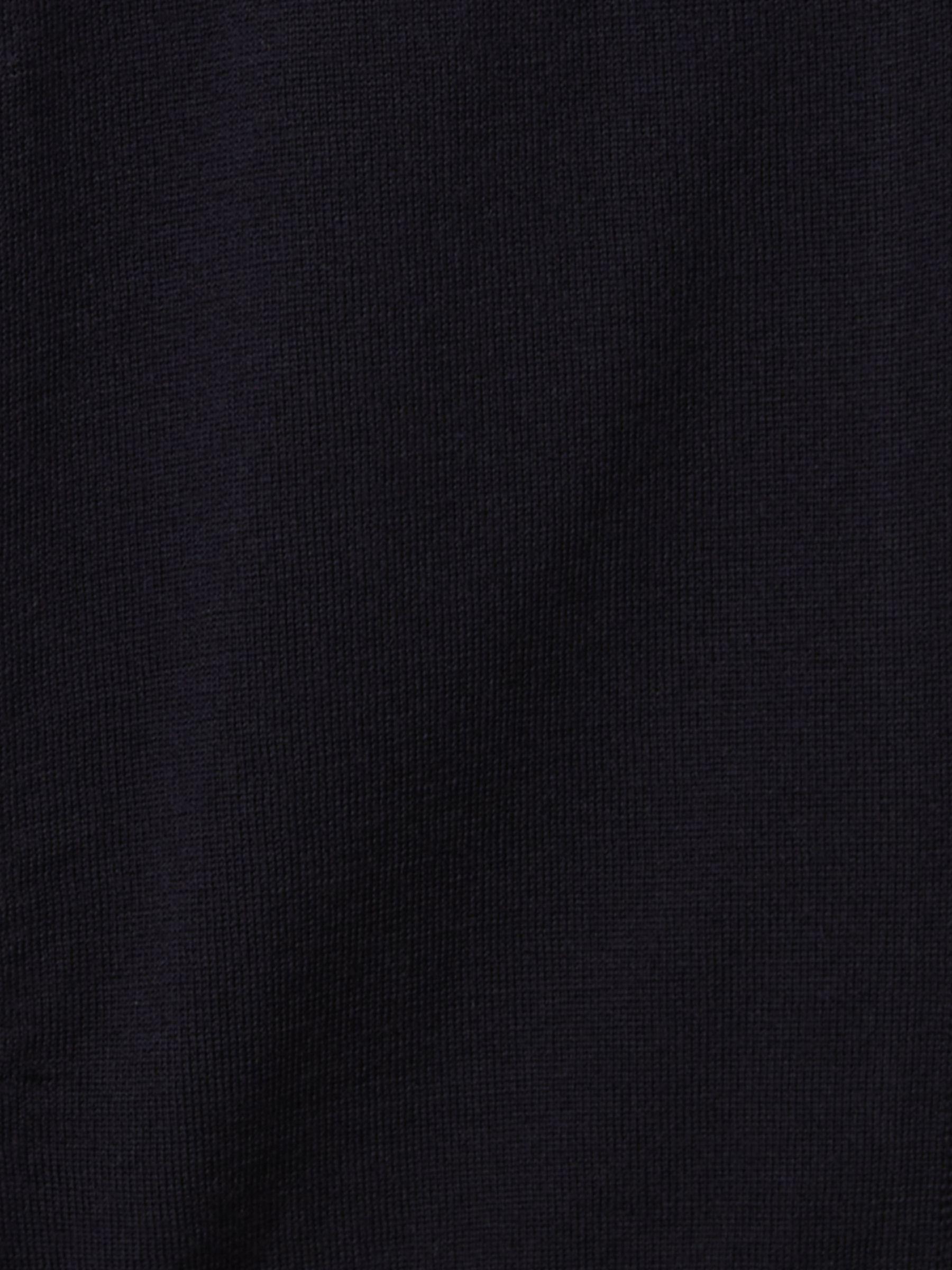 Merino Wool Roll-Neck Jumper in Navy Product Image
