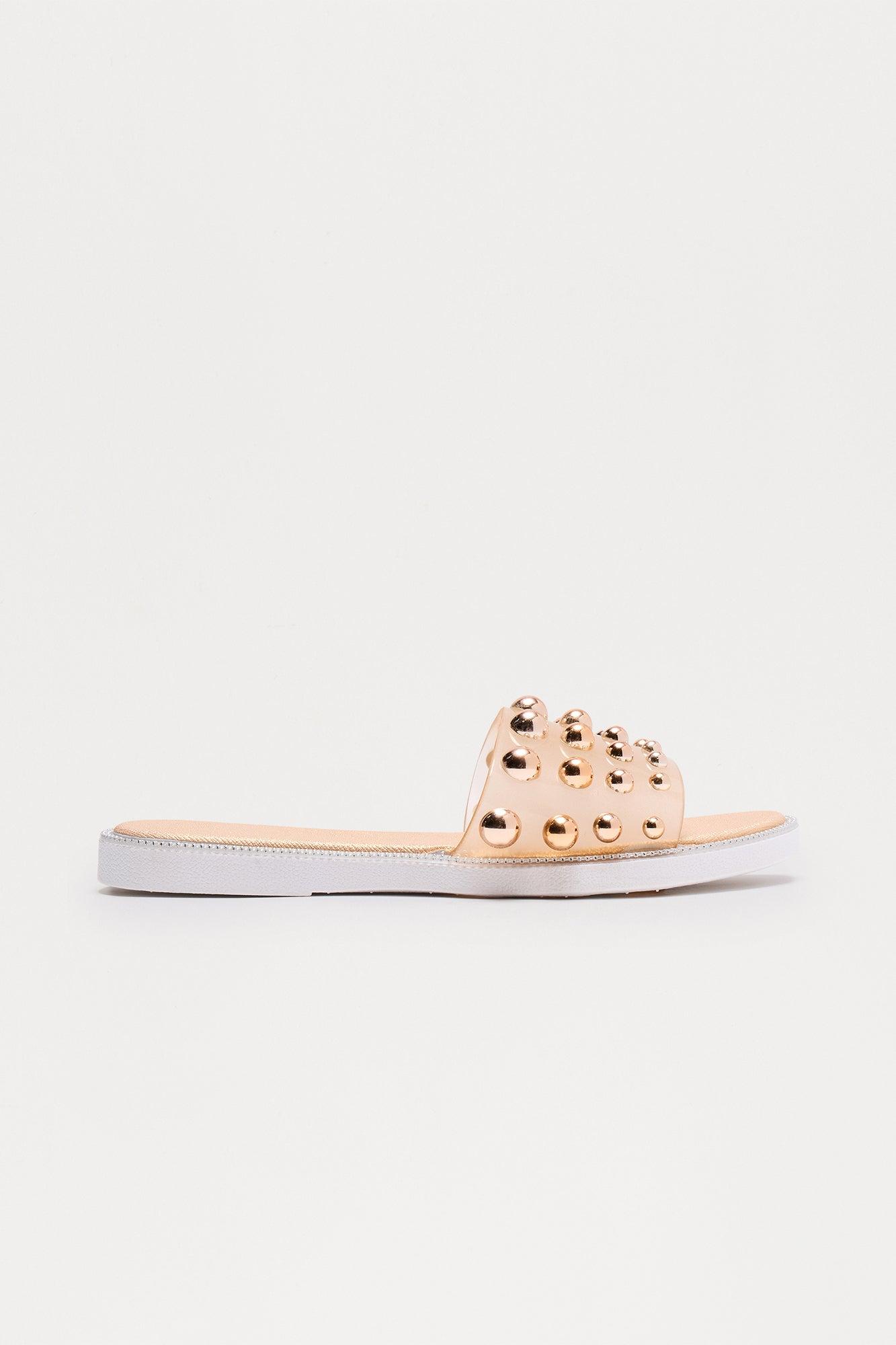Lessa Studded Sandals - Rose Gold Product Image