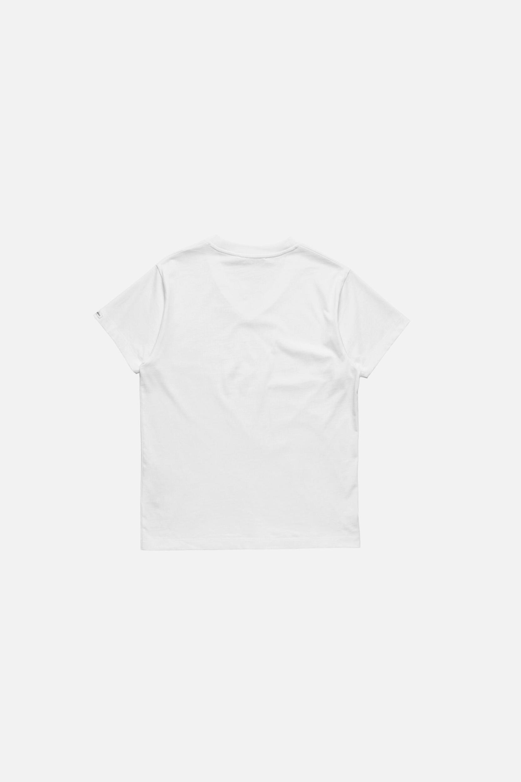 Satin label v-neck t-shirt Product Image