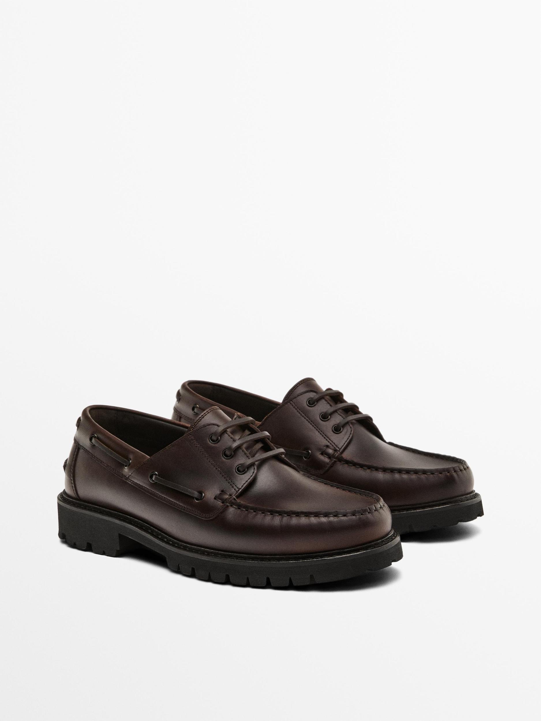 Nappa loafers with track sole Product Image
