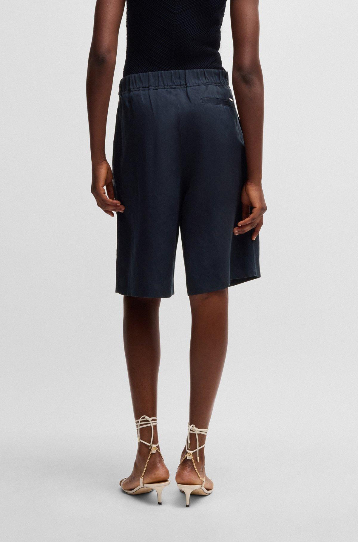 Relaxed-fit belted culottes with wide leg Product Image