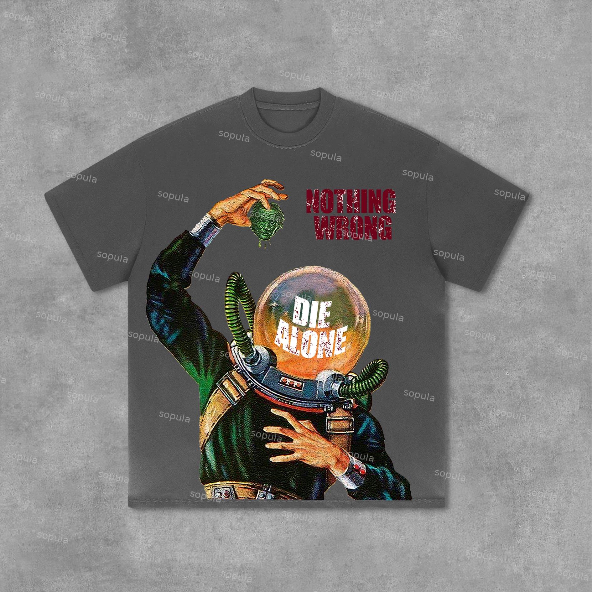 Sopula Nothing Wrong Graphic Print Cotton T-Shirt Product Image