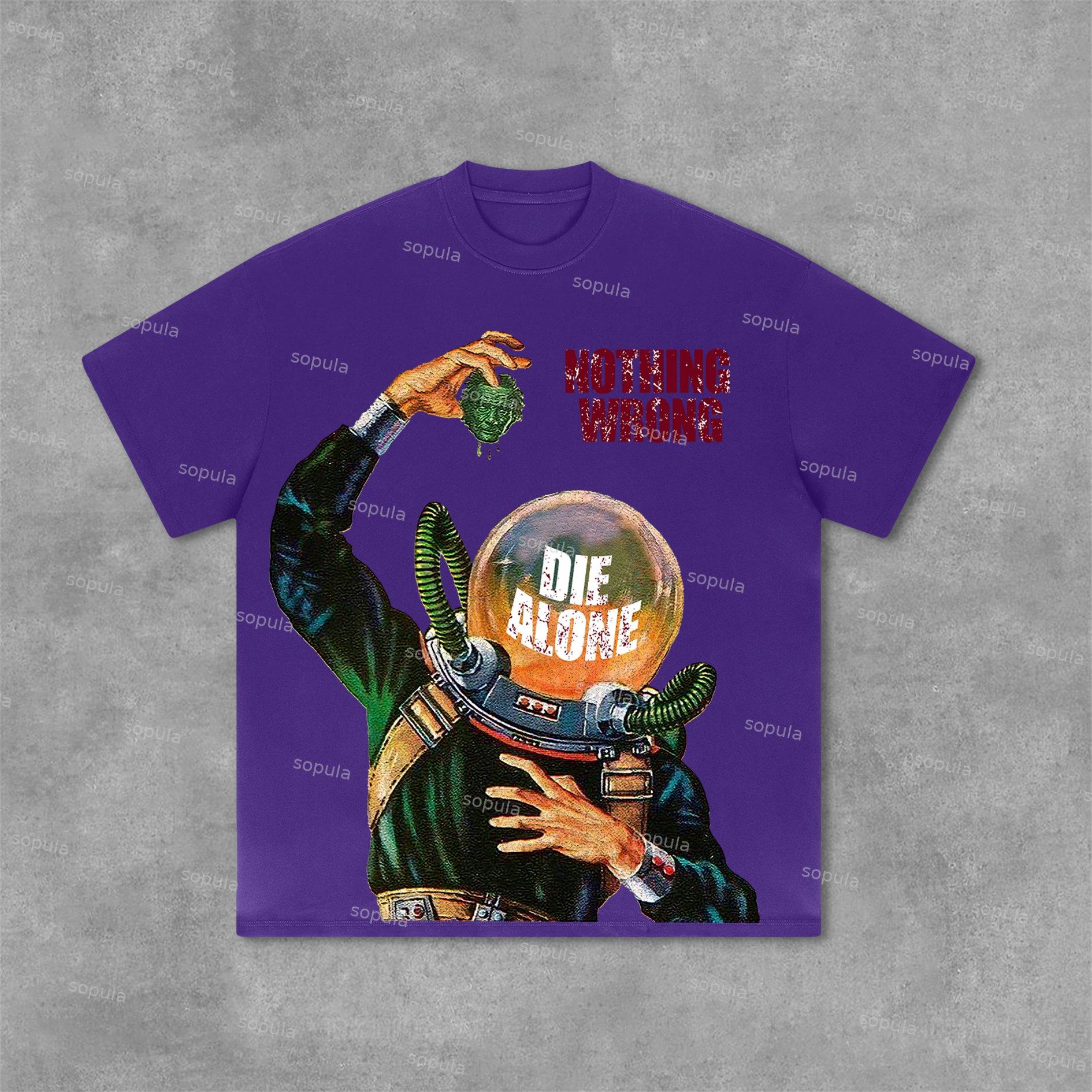 Sopula Nothing Wrong Graphic Print Cotton T-Shirt Product Image