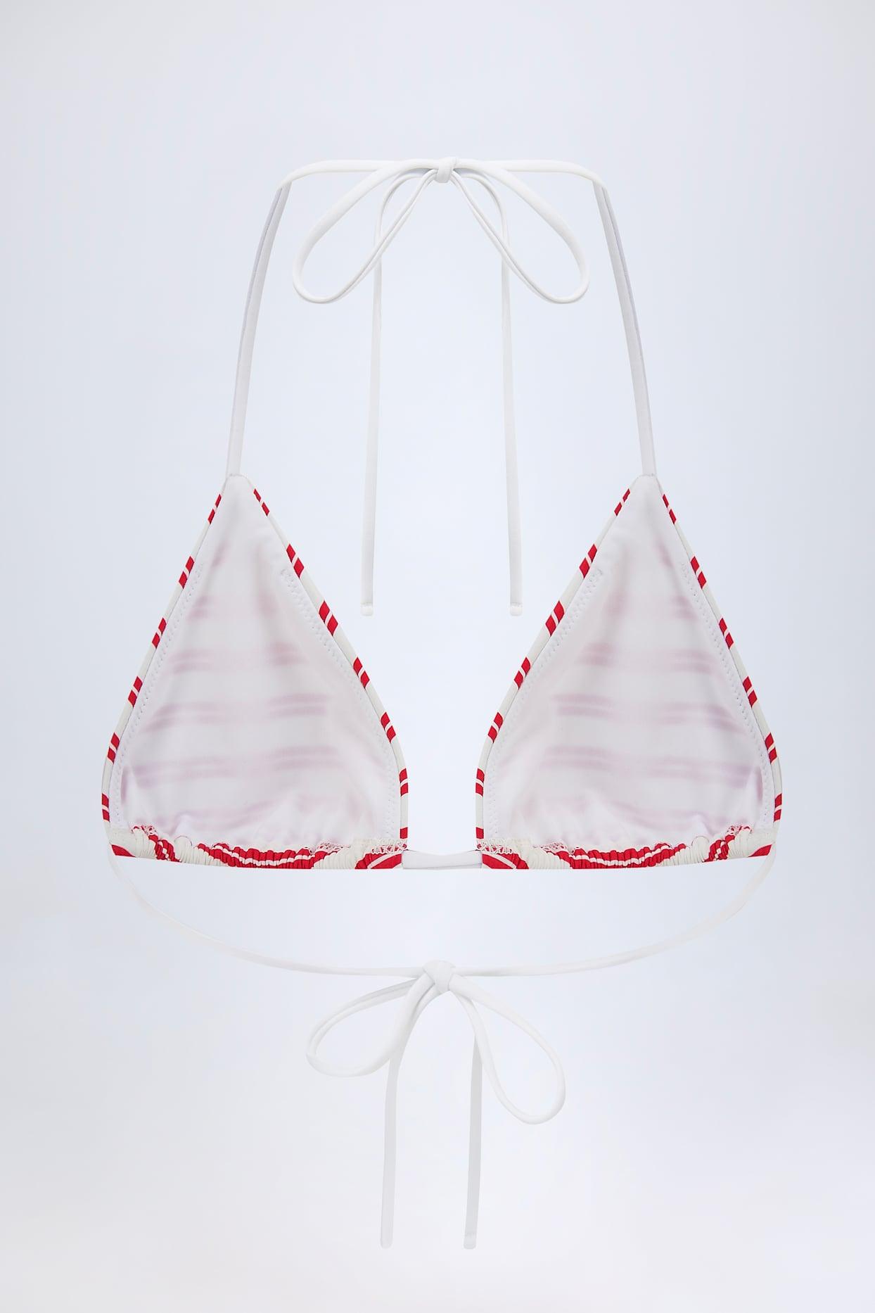 Triangle Bikini Top in Cherry Red Product Image