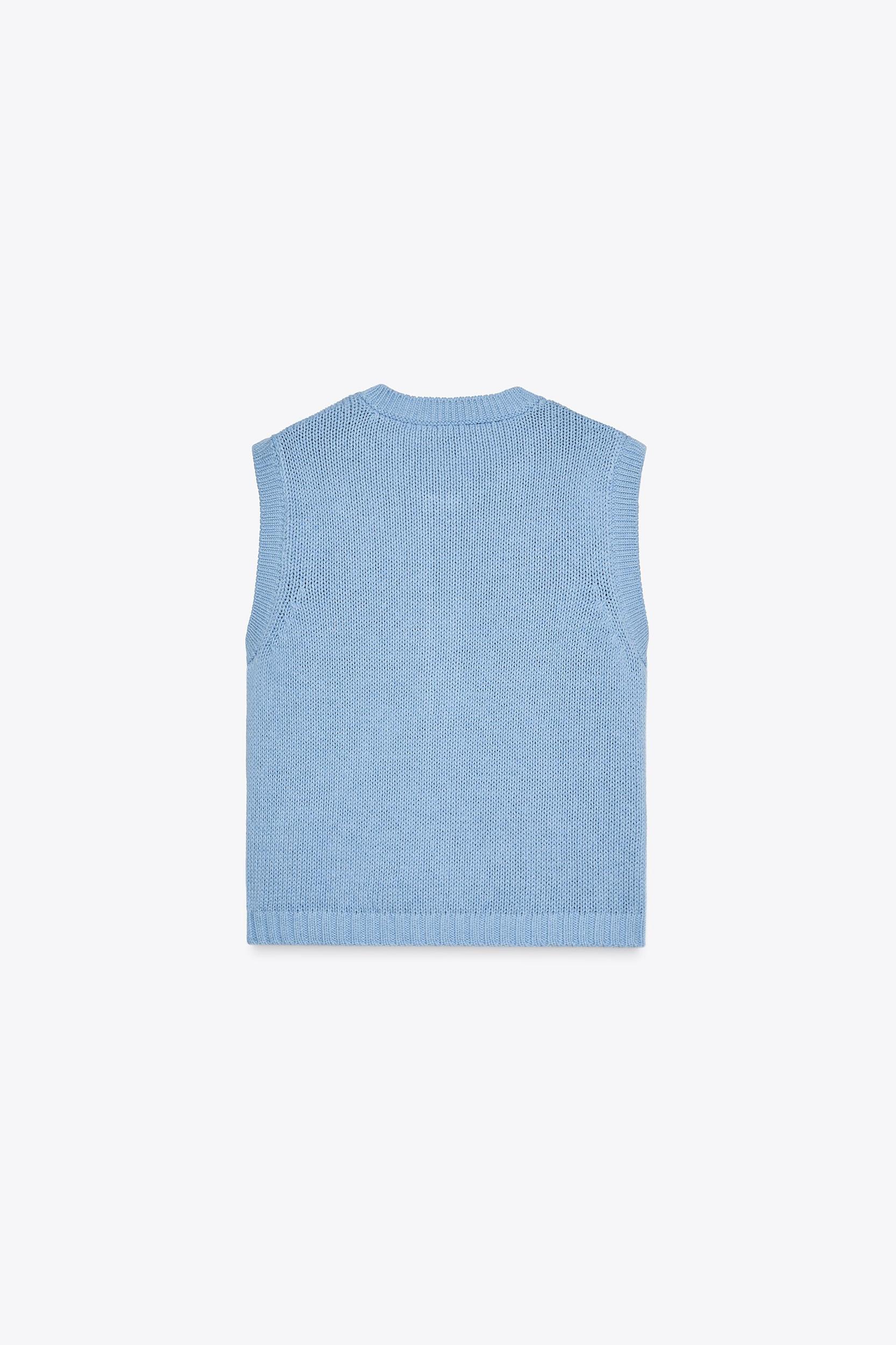 DIAMOND KNIT VEST TOP Product Image