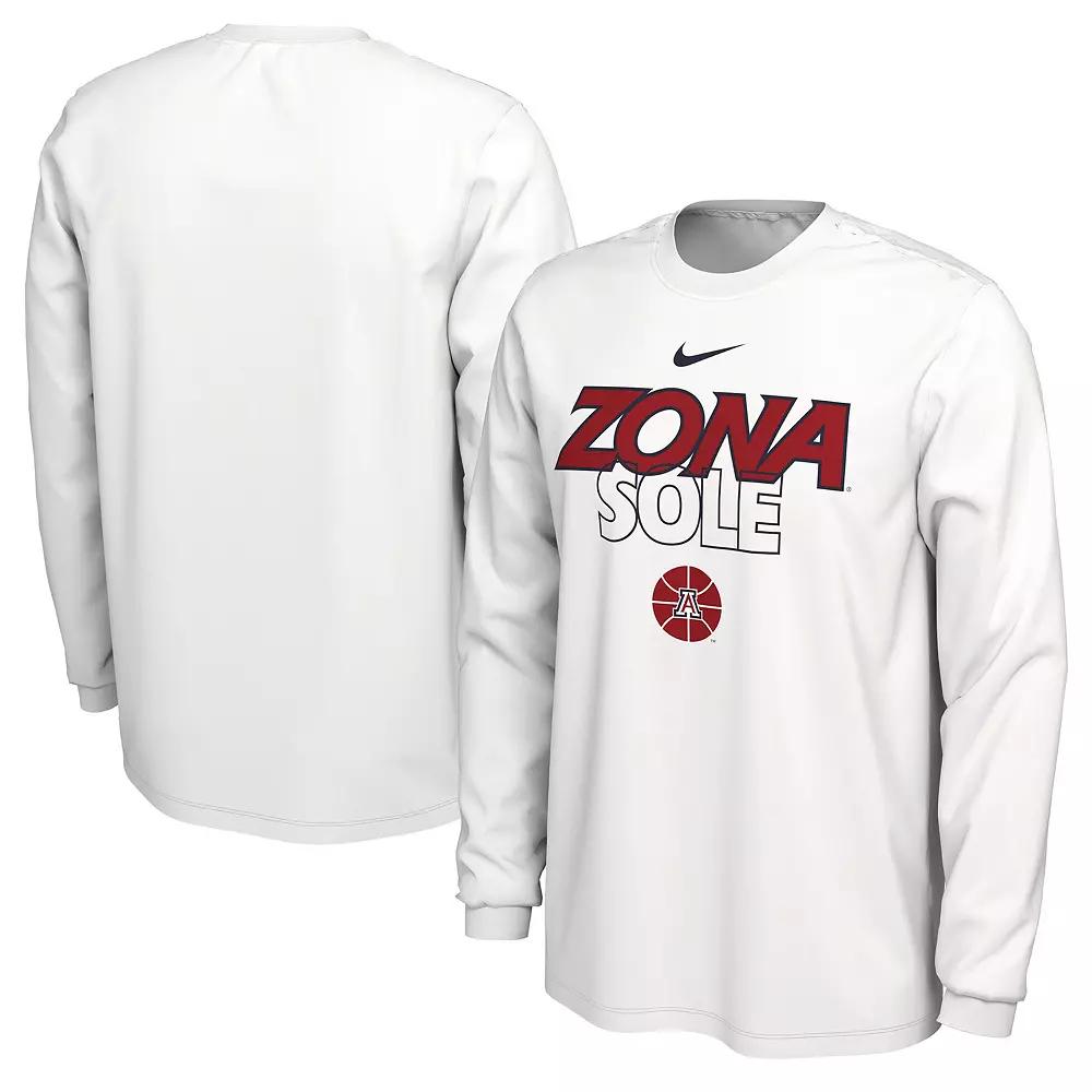 Nike White Arizona Wildcats 2023 On Court Bench Long Sleeve T-Shirt, Men's, Size: Large, Team Product Image