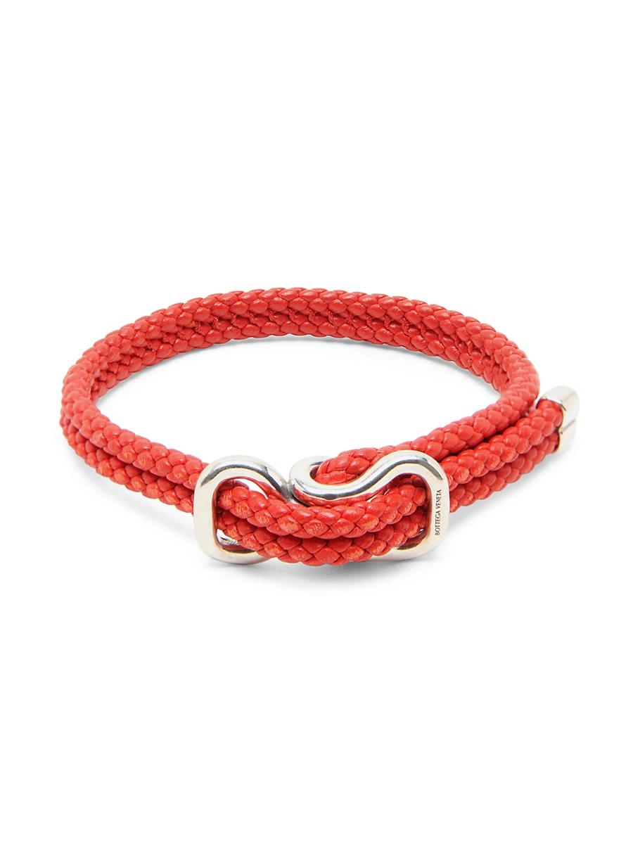 Mens Braided Leather Bracelet Product Image