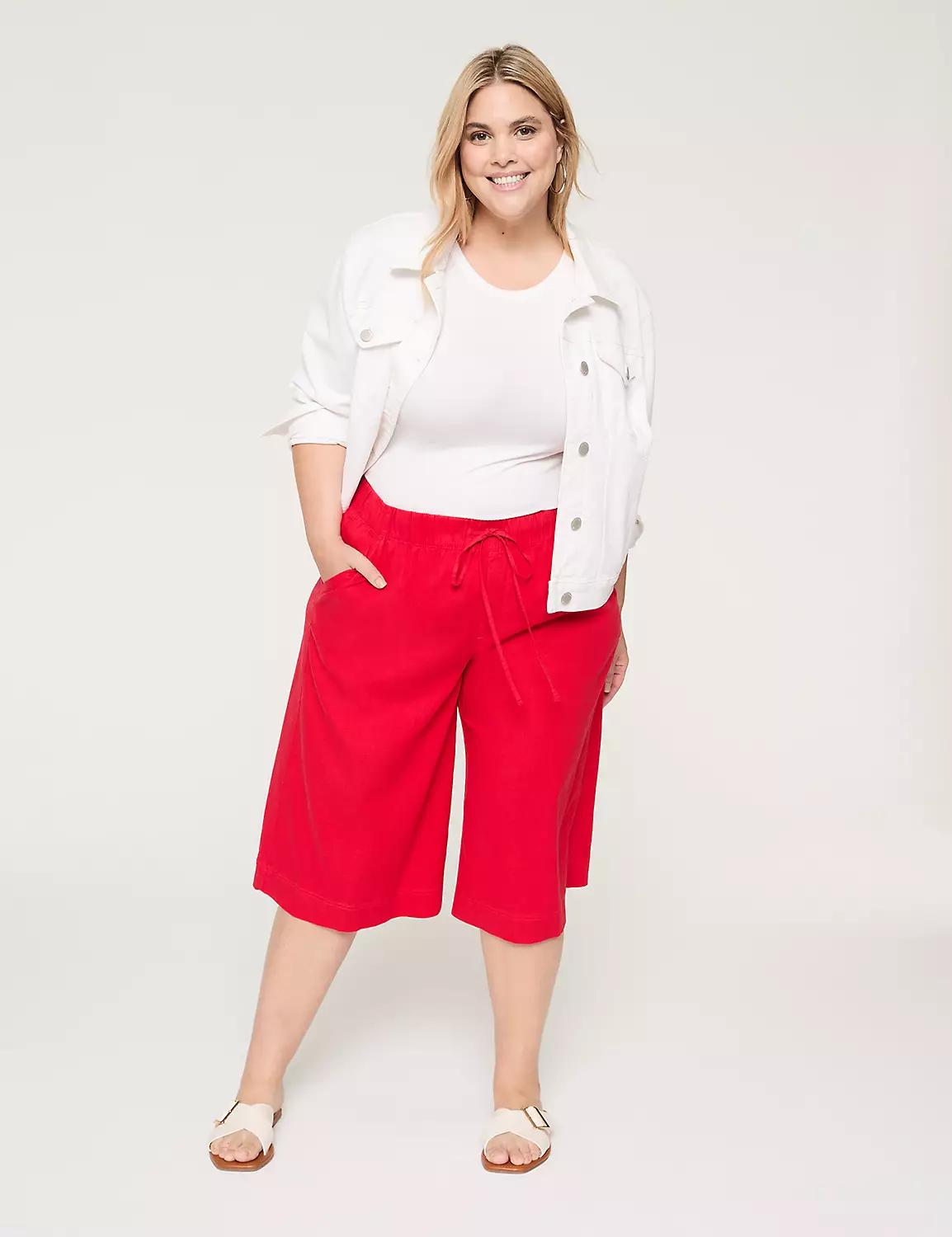 Linen Wide Leg Culotte Product Image
