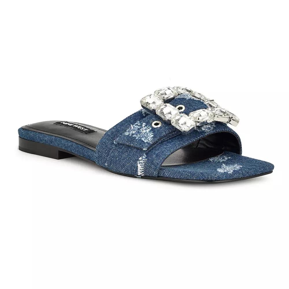 Nine West Matter Slip-on Embellished Women's Flat Sandals,  Product Image