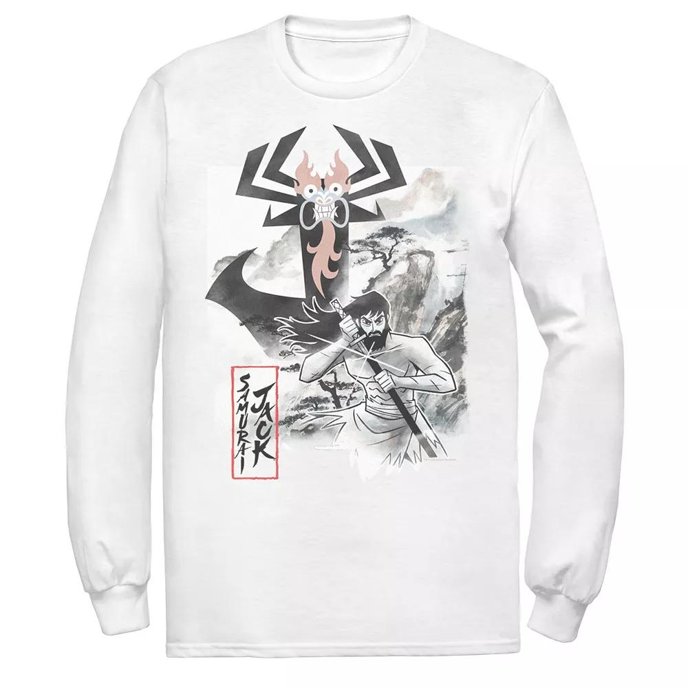 Men's Cartoon Network Samurai Jack Aku Water Color Paint Sketch Tee,  Product Image