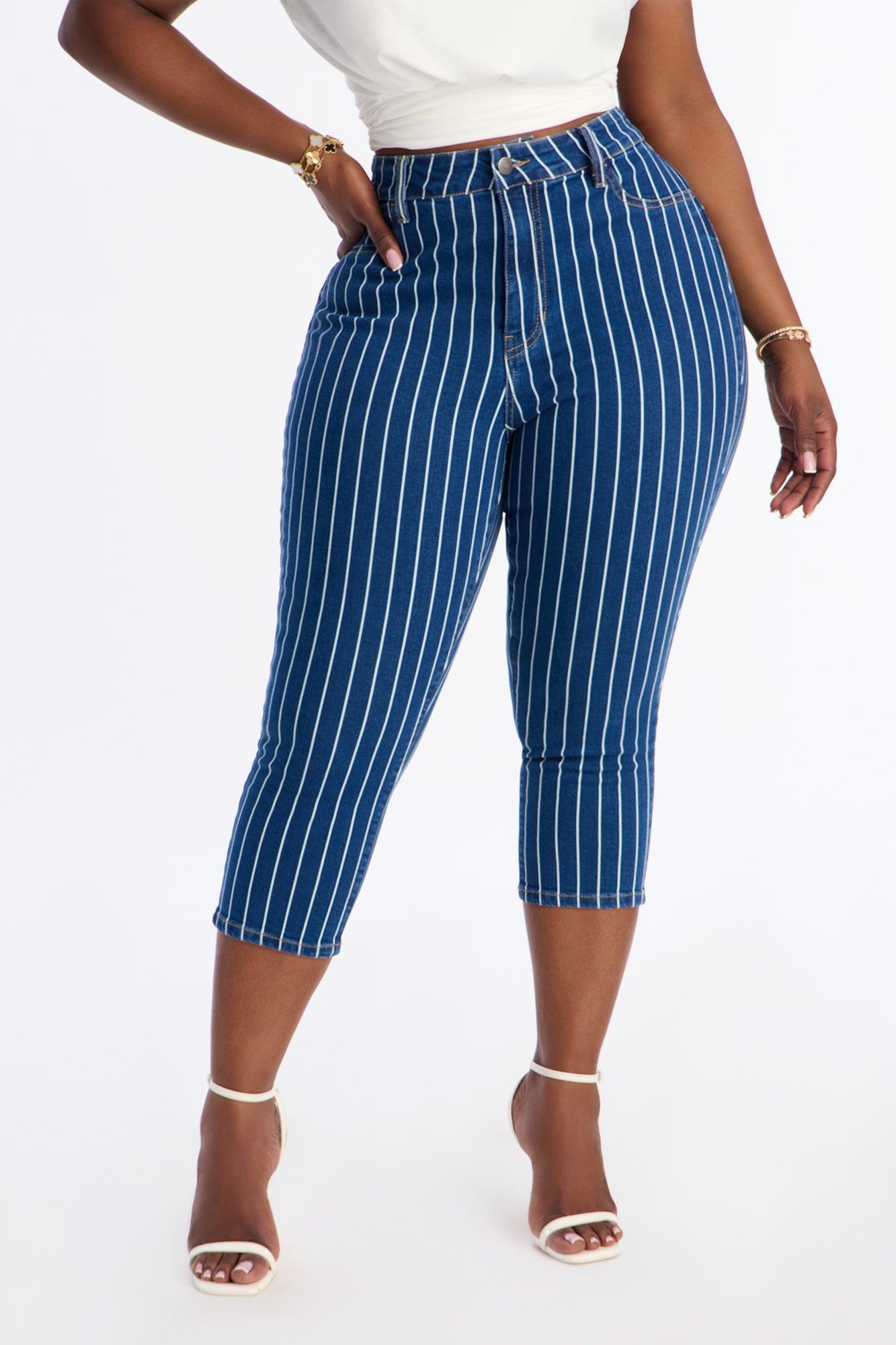 Crossed The Line Skinny Capri Jeans - Dark Wash Female Product Image